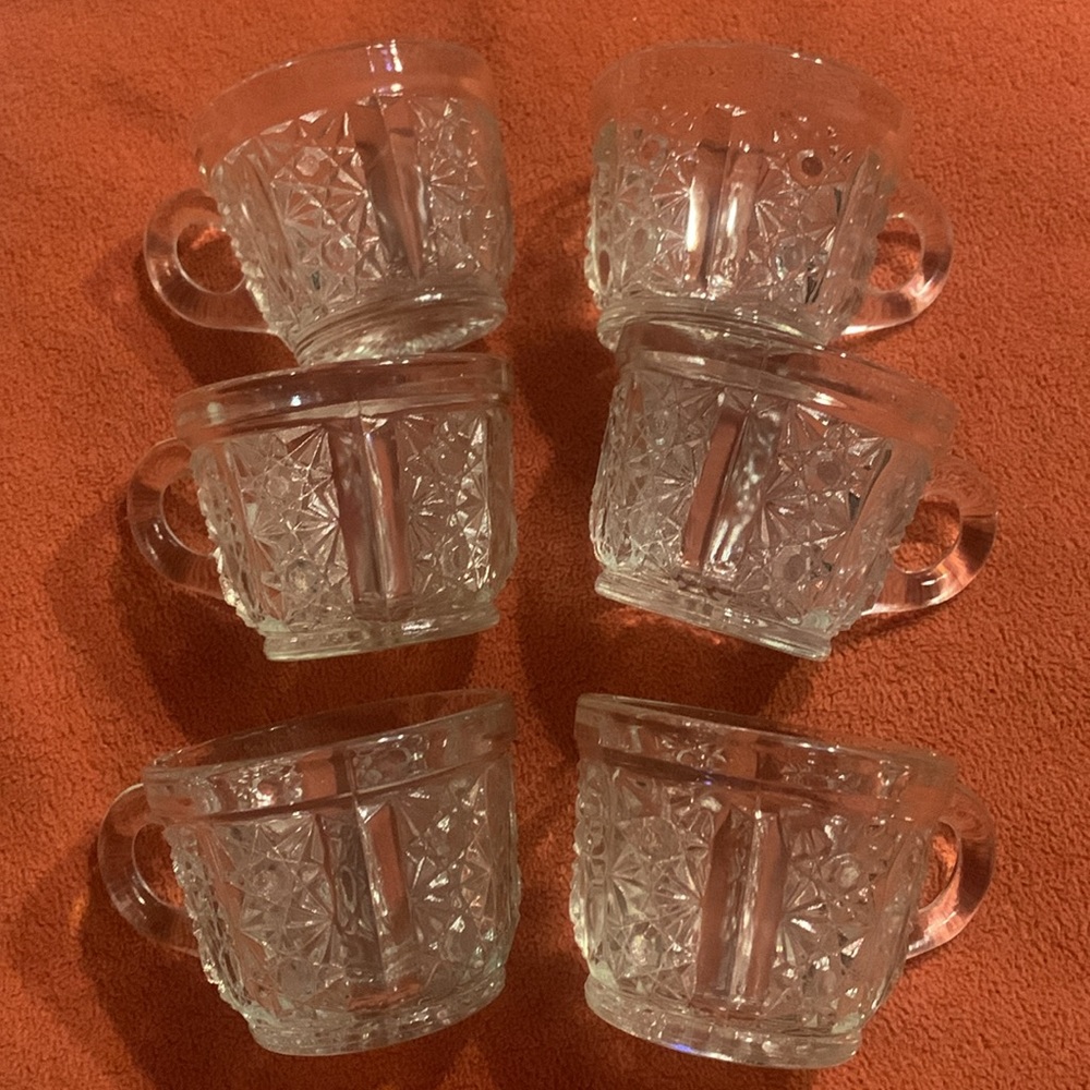 Tiffin Franciscan Royal Crystal Cups Set of 6